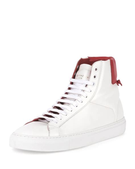 white givenchy sneakers|Givenchy white high top sneakers.